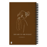 Limitless African Line Art Spiral notebook