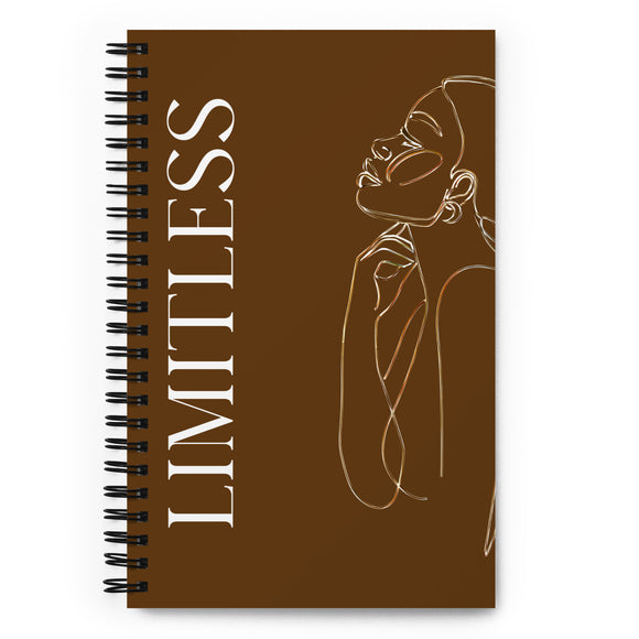 Limitless African Line Art Spiral notebook